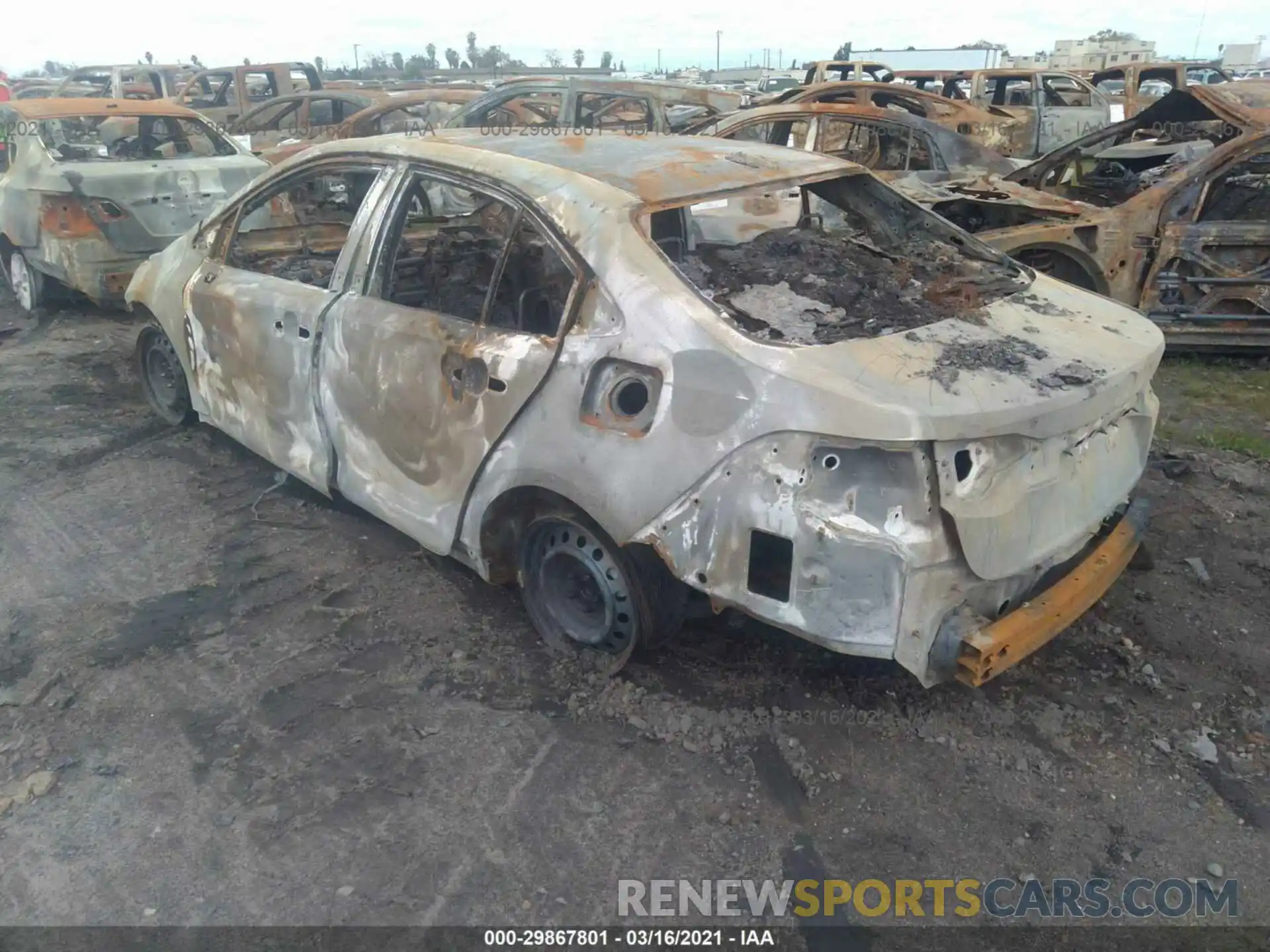 3 Photograph of a damaged car JTDEPRAE0LJ010350 TOYOTA COROLLA 2020