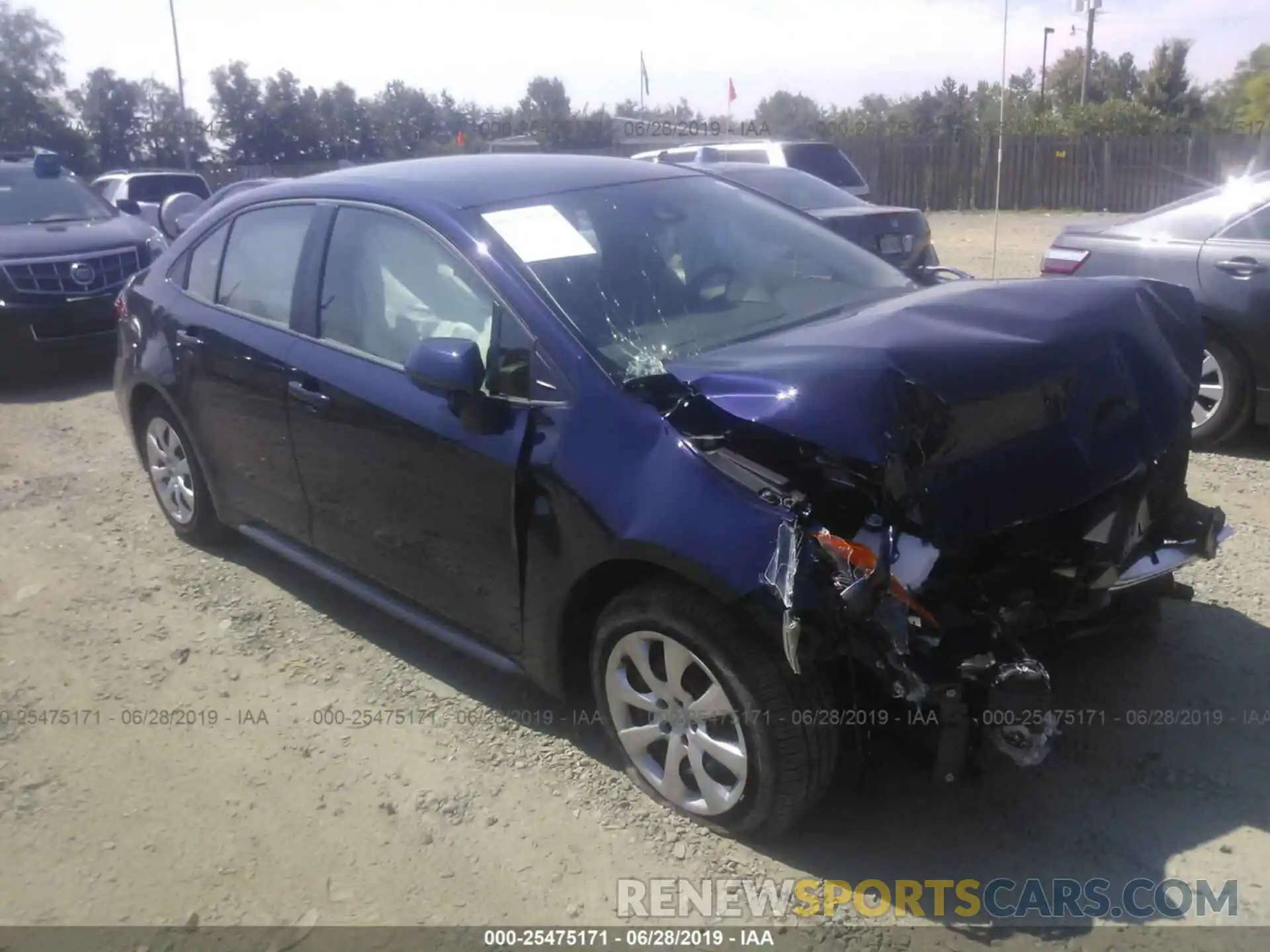 1 Photograph of a damaged car JTDEPRAE0LJ010381 TOYOTA COROLLA 2020