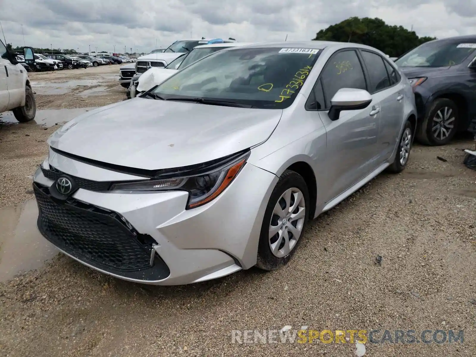 2 Photograph of a damaged car JTDEPRAE0LJ011224 TOYOTA COROLLA 2020