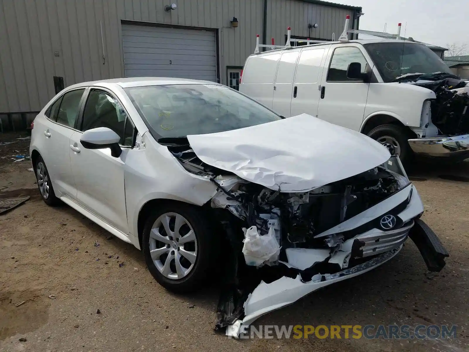 1 Photograph of a damaged car JTDEPRAE0LJ011708 TOYOTA COROLLA 2020