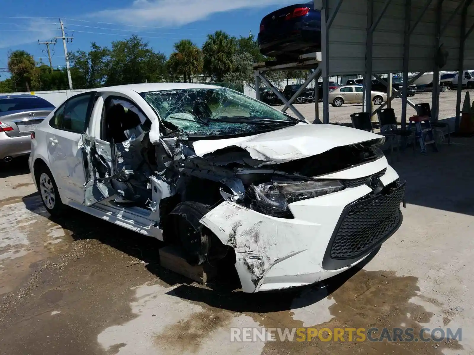 1 Photograph of a damaged car JTDEPRAE0LJ012003 TOYOTA COROLLA 2020