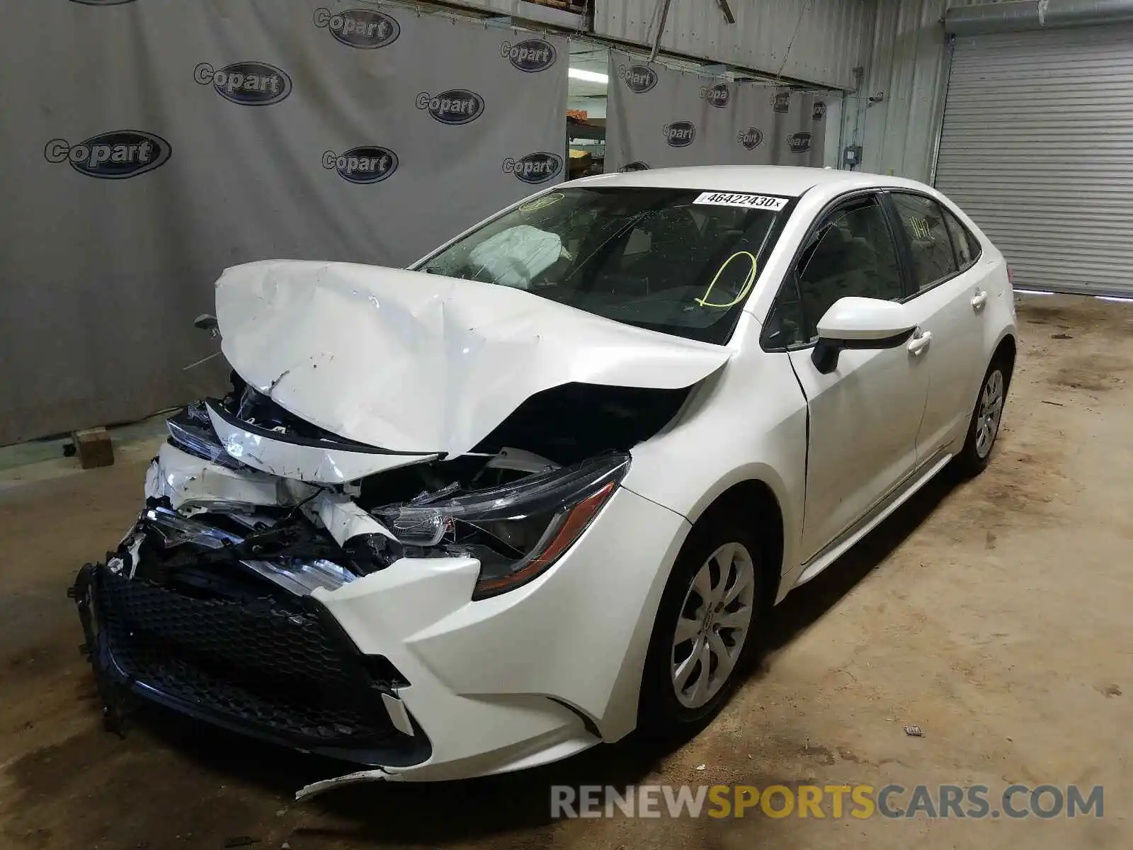 2 Photograph of a damaged car JTDEPRAE0LJ012051 TOYOTA COROLLA 2020