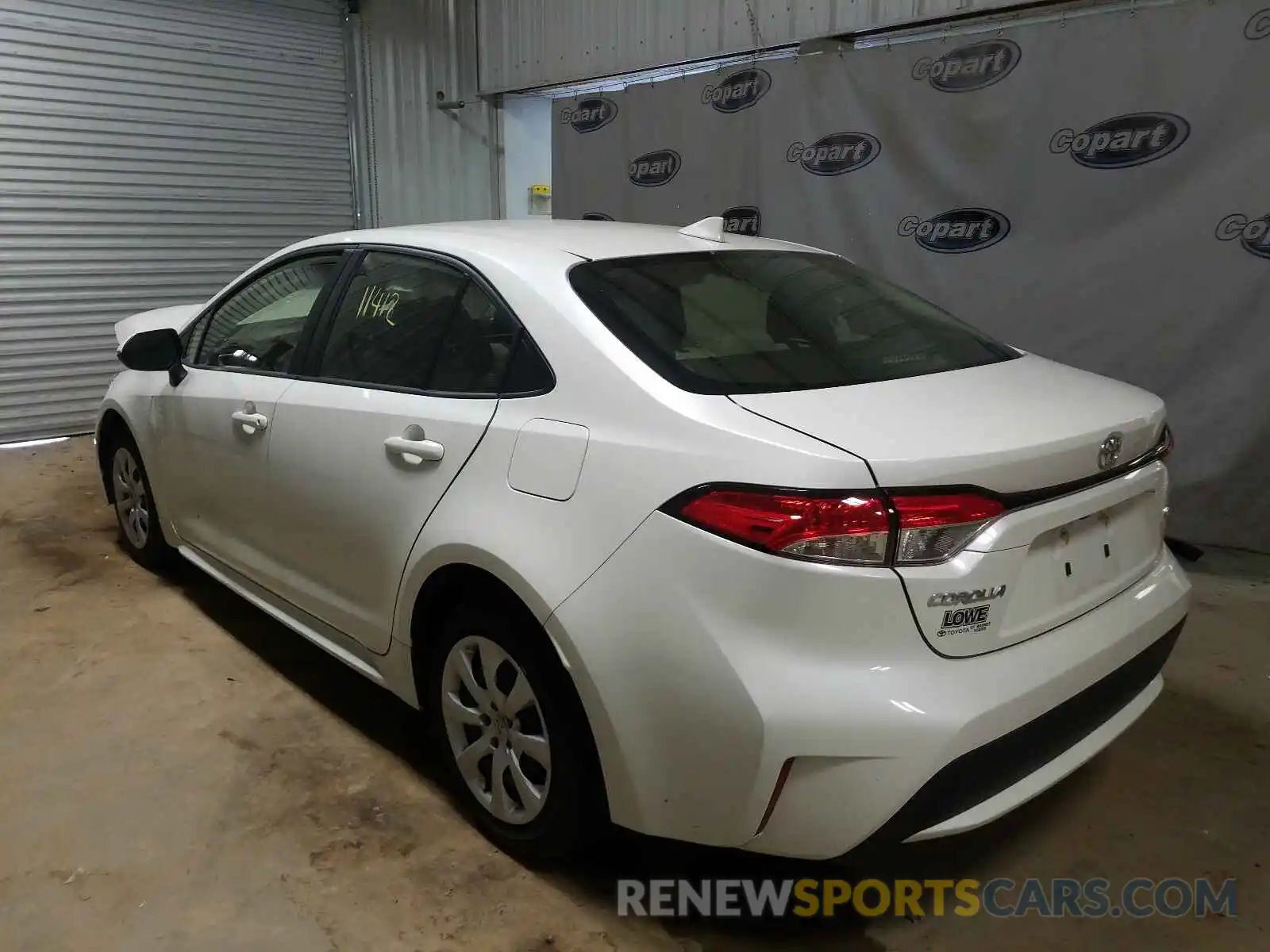 3 Photograph of a damaged car JTDEPRAE0LJ012051 TOYOTA COROLLA 2020