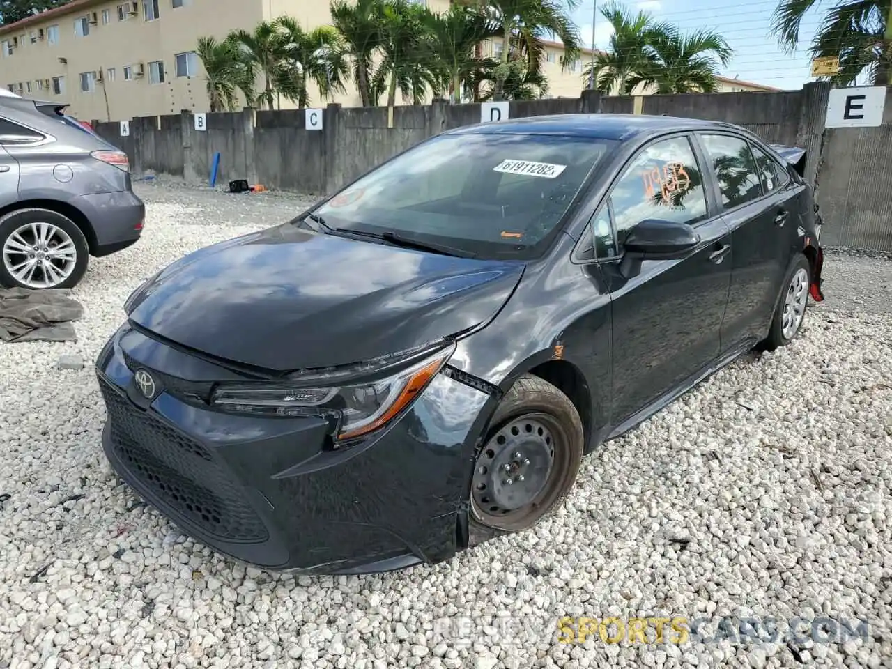 2 Photograph of a damaged car JTDEPRAE0LJ012776 TOYOTA COROLLA 2020