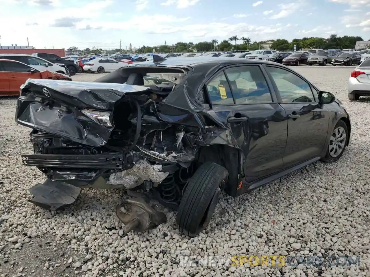 4 Photograph of a damaged car JTDEPRAE0LJ012776 TOYOTA COROLLA 2020