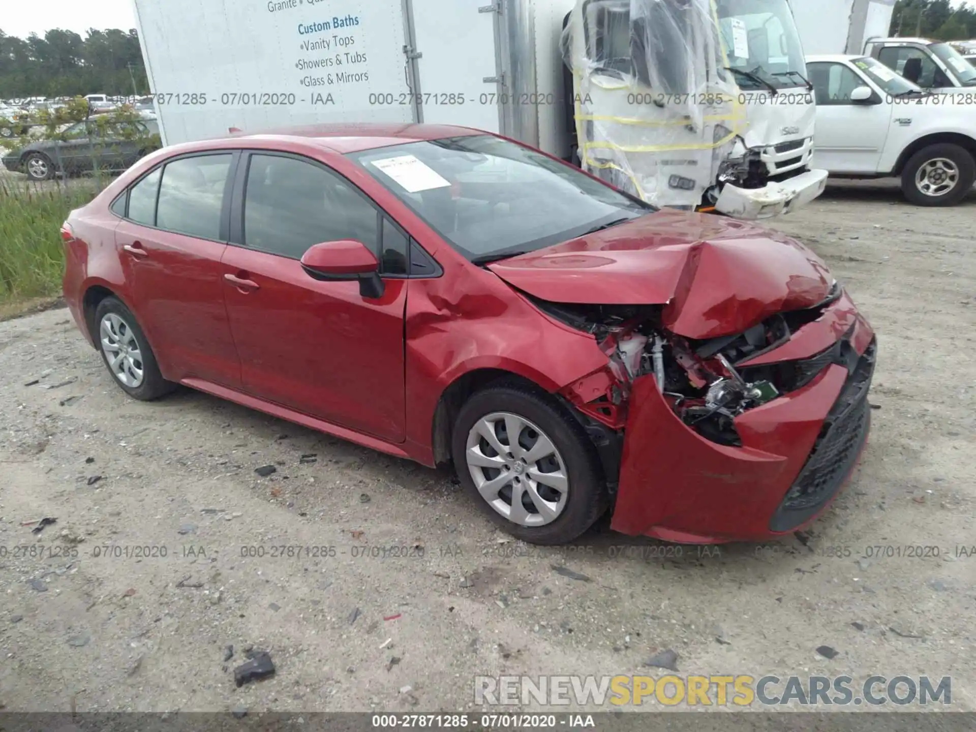 1 Photograph of a damaged car JTDEPRAE0LJ012907 TOYOTA COROLLA 2020