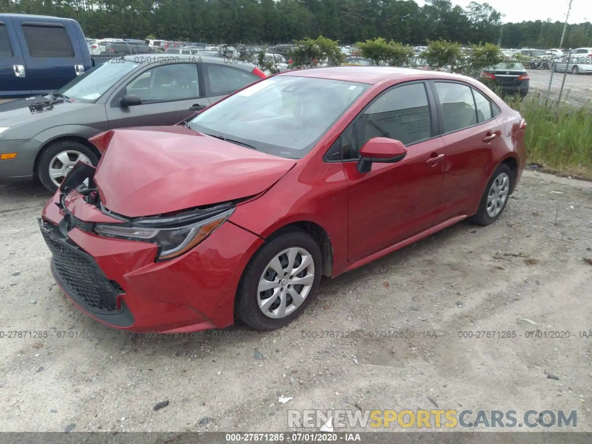 2 Photograph of a damaged car JTDEPRAE0LJ012907 TOYOTA COROLLA 2020