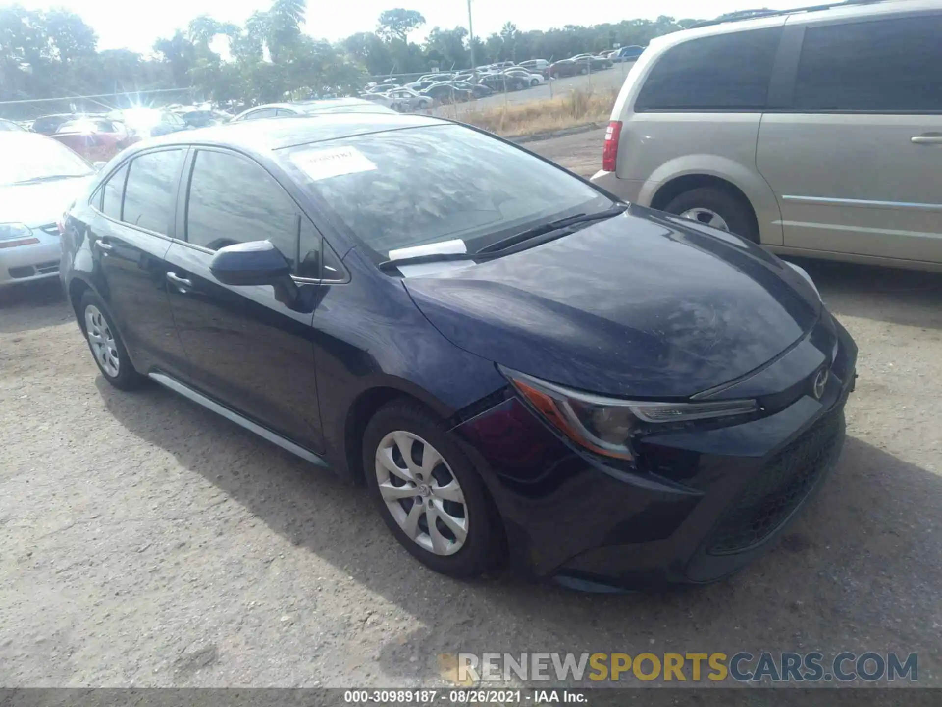 1 Photograph of a damaged car JTDEPRAE0LJ013572 TOYOTA COROLLA 2020