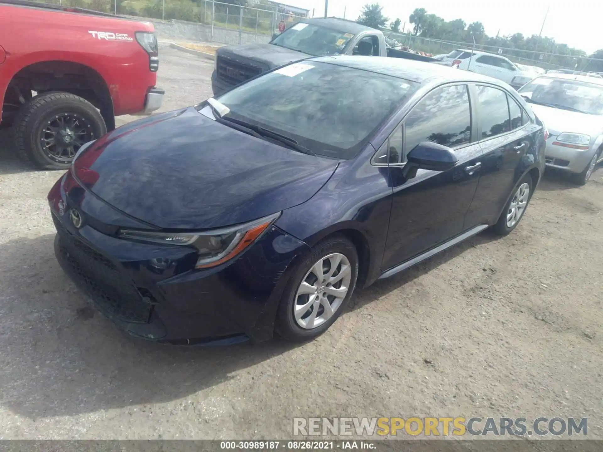 2 Photograph of a damaged car JTDEPRAE0LJ013572 TOYOTA COROLLA 2020