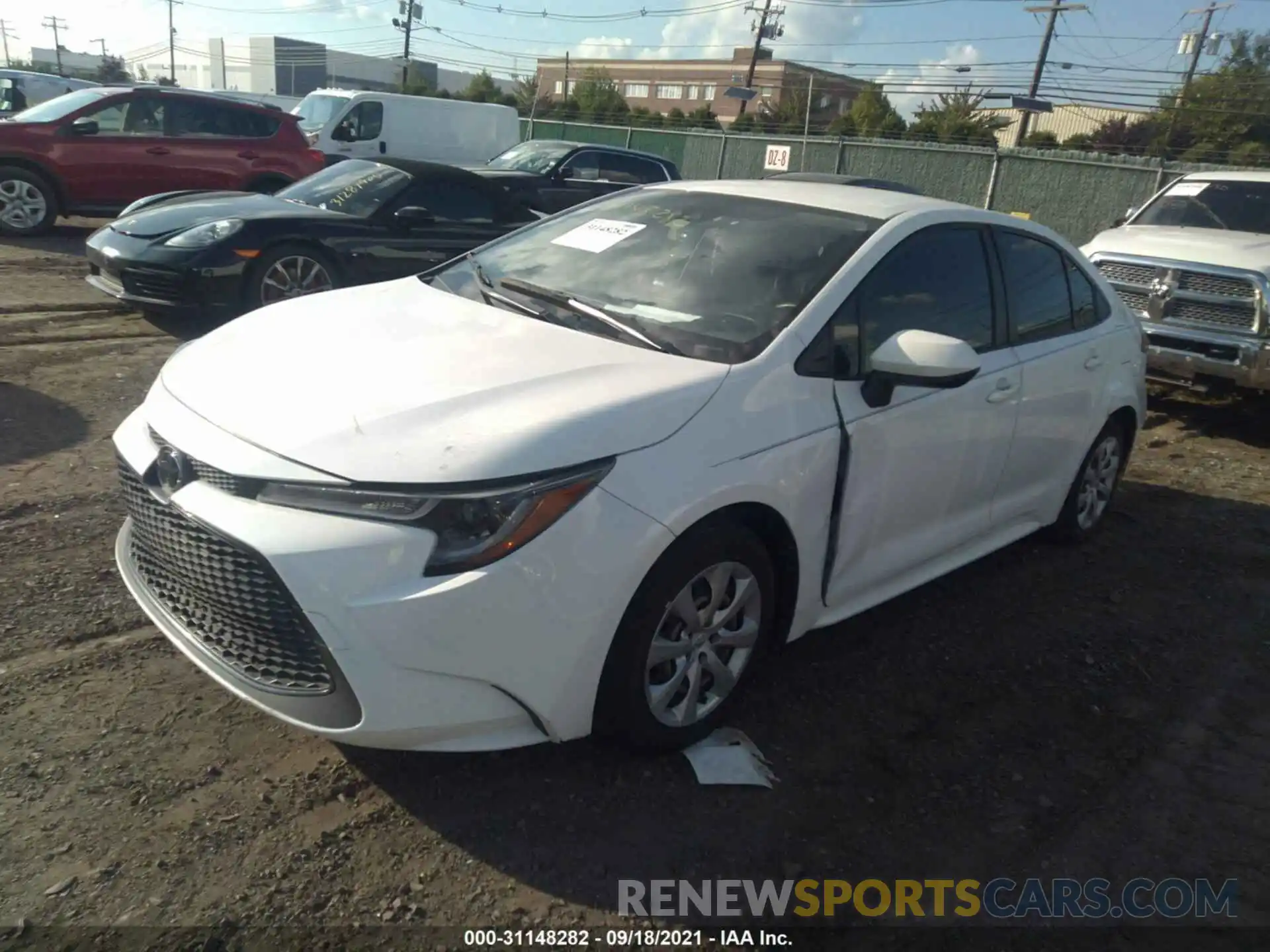 2 Photograph of a damaged car JTDEPRAE0LJ013944 TOYOTA COROLLA 2020