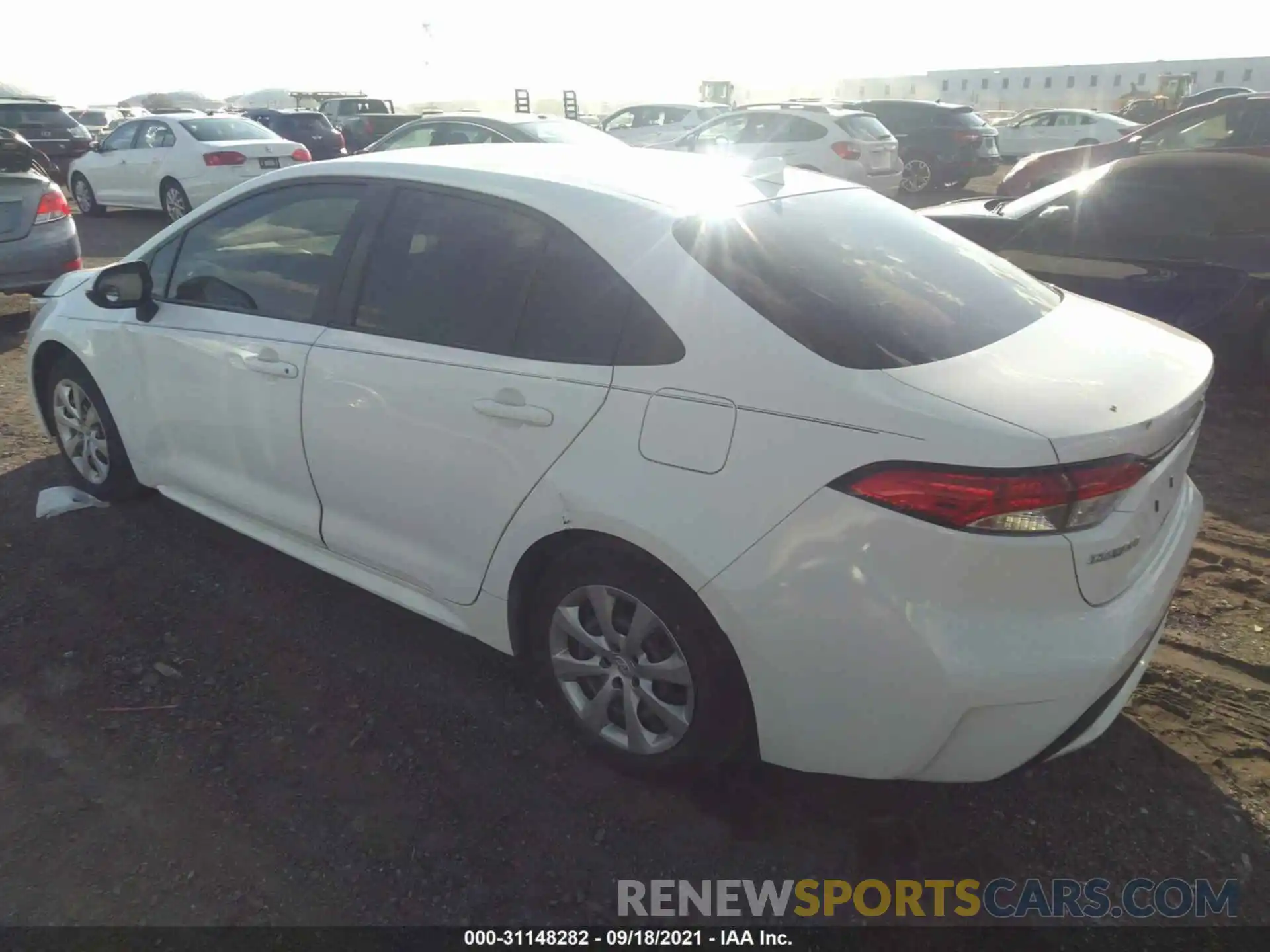 3 Photograph of a damaged car JTDEPRAE0LJ013944 TOYOTA COROLLA 2020