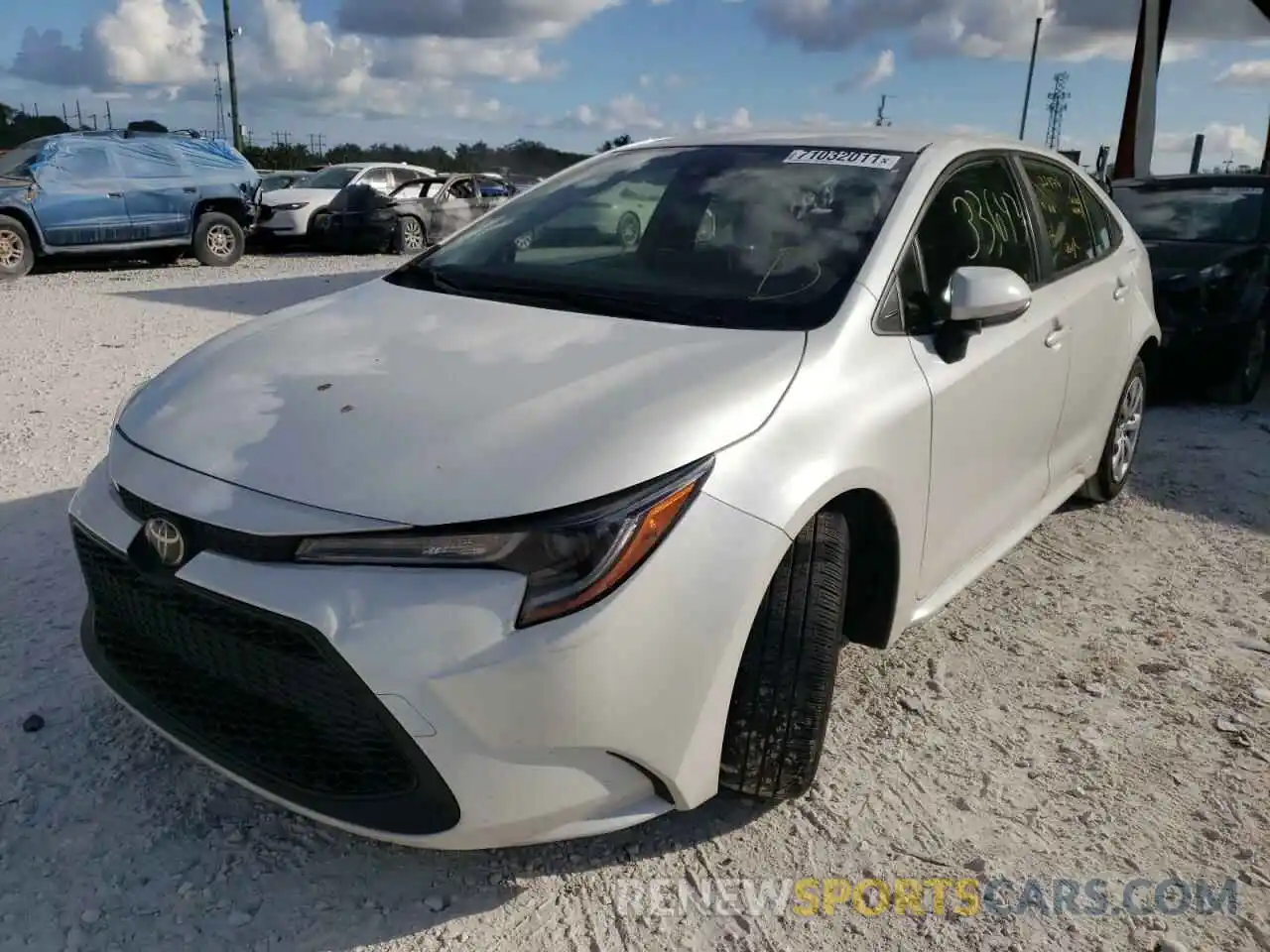 2 Photograph of a damaged car JTDEPRAE0LJ016617 TOYOTA COROLLA 2020