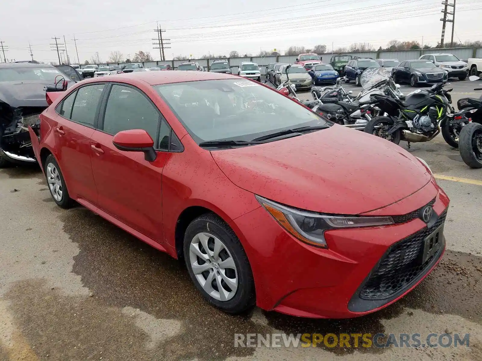 1 Photograph of a damaged car JTDEPRAE0LJ017122 TOYOTA COROLLA 2020