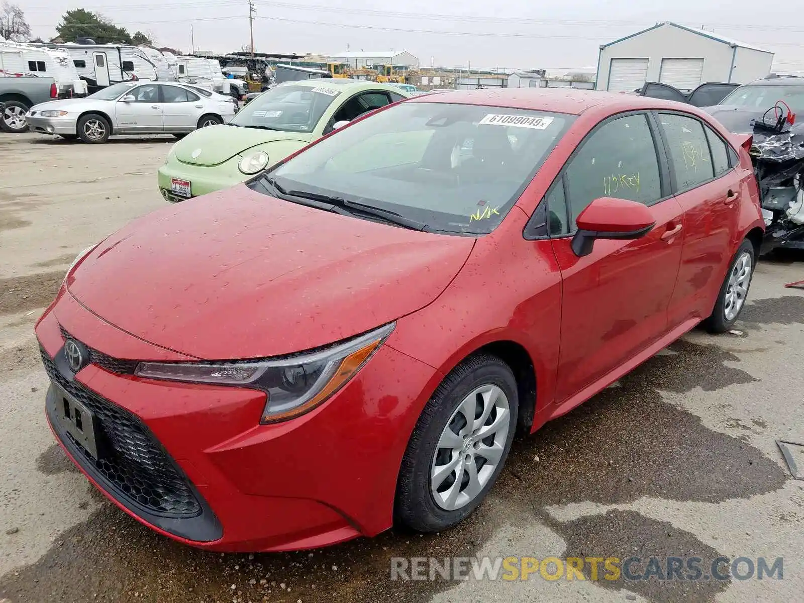 2 Photograph of a damaged car JTDEPRAE0LJ017122 TOYOTA COROLLA 2020