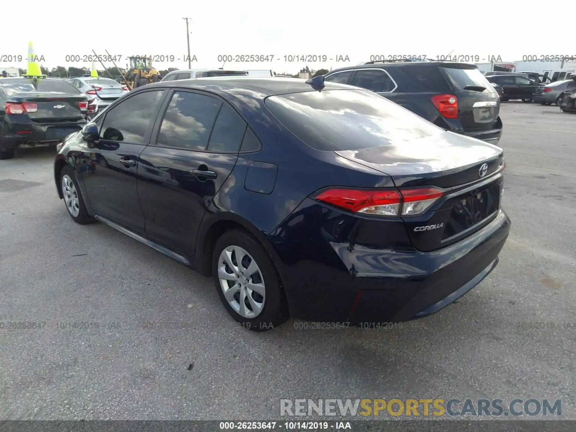 3 Photograph of a damaged car JTDEPRAE0LJ017136 TOYOTA COROLLA 2020