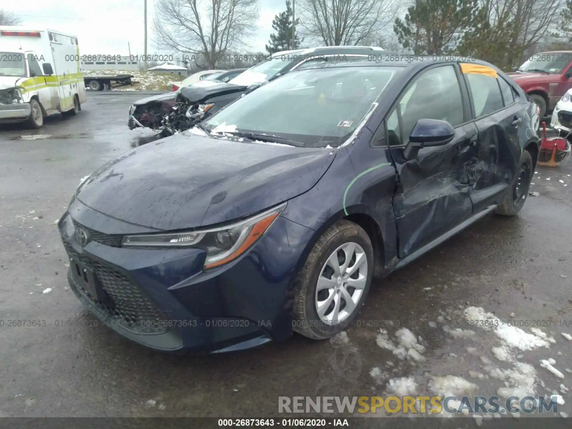 2 Photograph of a damaged car JTDEPRAE0LJ017198 TOYOTA COROLLA 2020