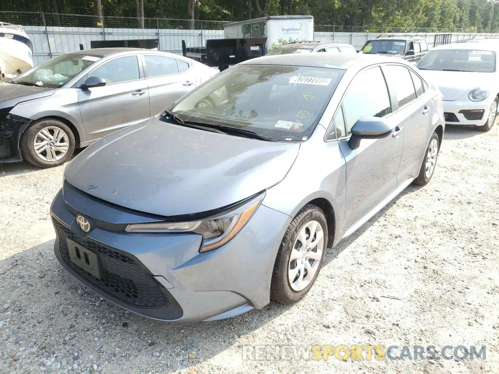 2 Photograph of a damaged car JTDEPRAE0LJ017461 TOYOTA COROLLA 2020