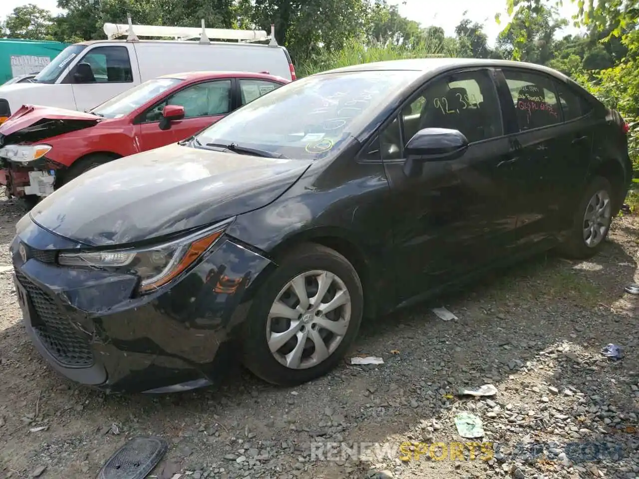 2 Photograph of a damaged car JTDEPRAE0LJ017928 TOYOTA COROLLA 2020