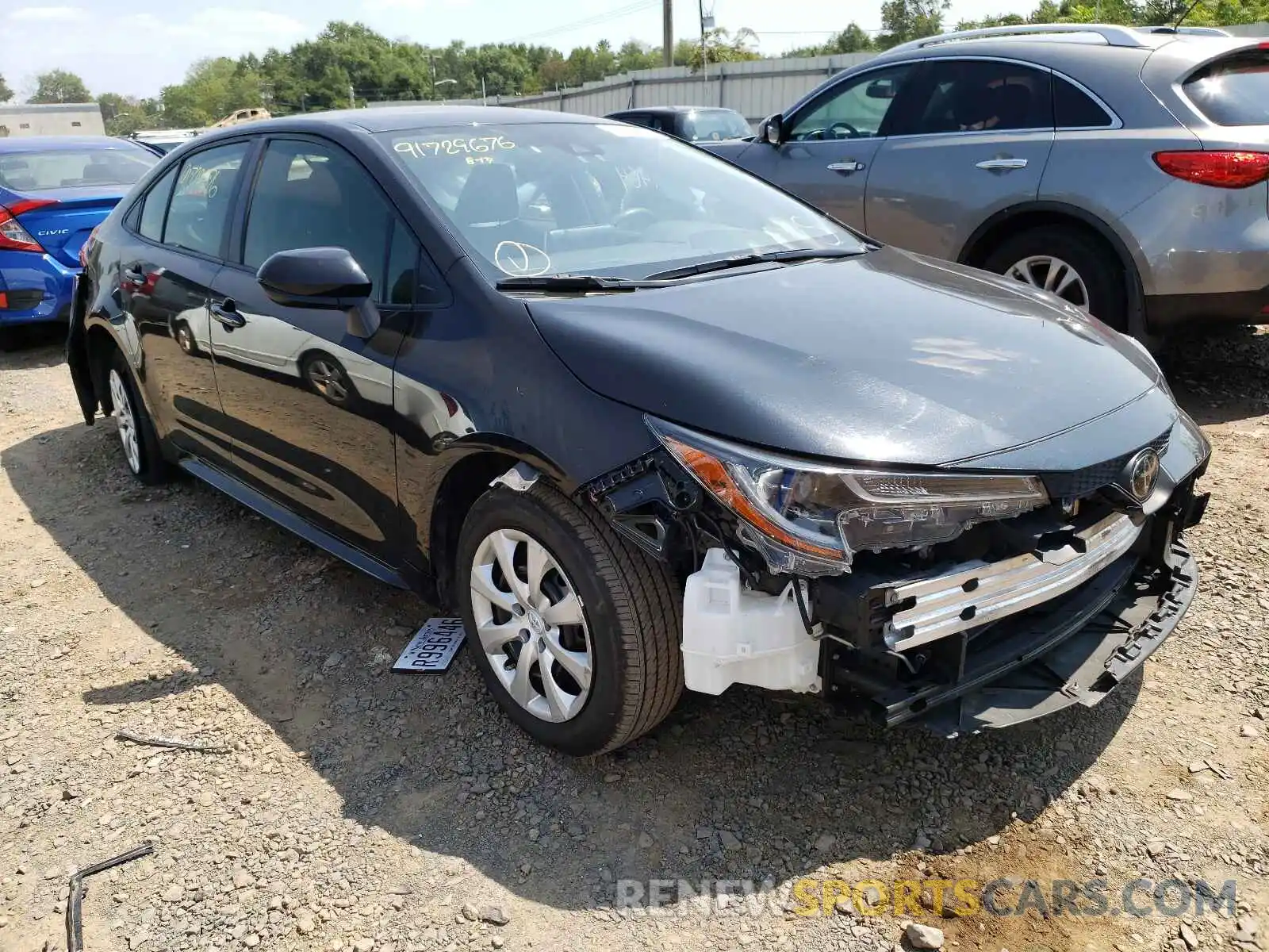 1 Photograph of a damaged car JTDEPRAE0LJ018223 TOYOTA COROLLA 2020