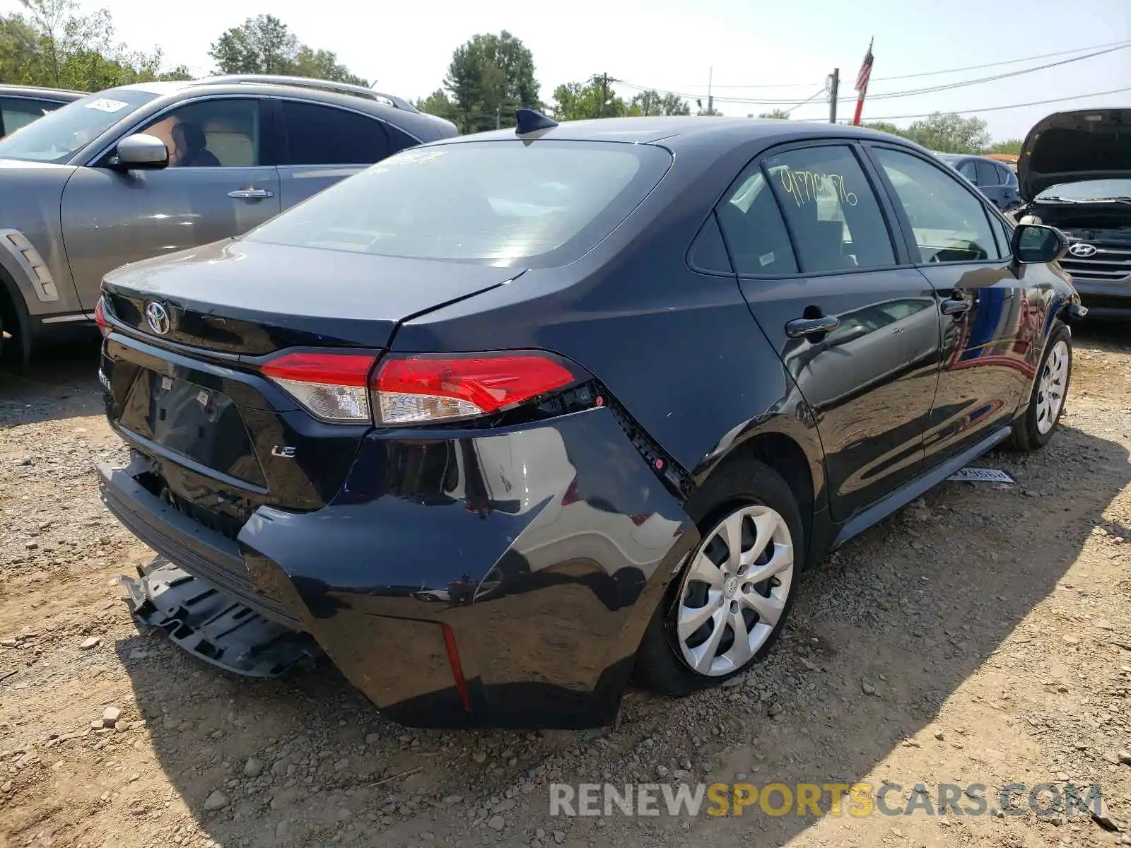 4 Photograph of a damaged car JTDEPRAE0LJ018223 TOYOTA COROLLA 2020