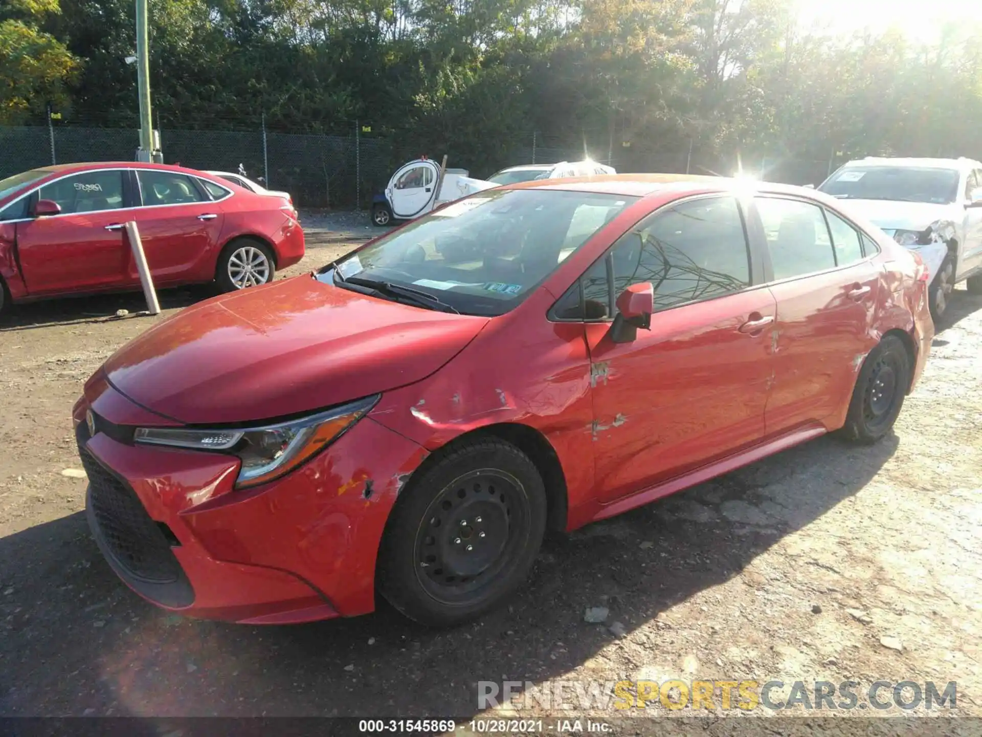 2 Photograph of a damaged car JTDEPRAE0LJ018433 TOYOTA COROLLA 2020