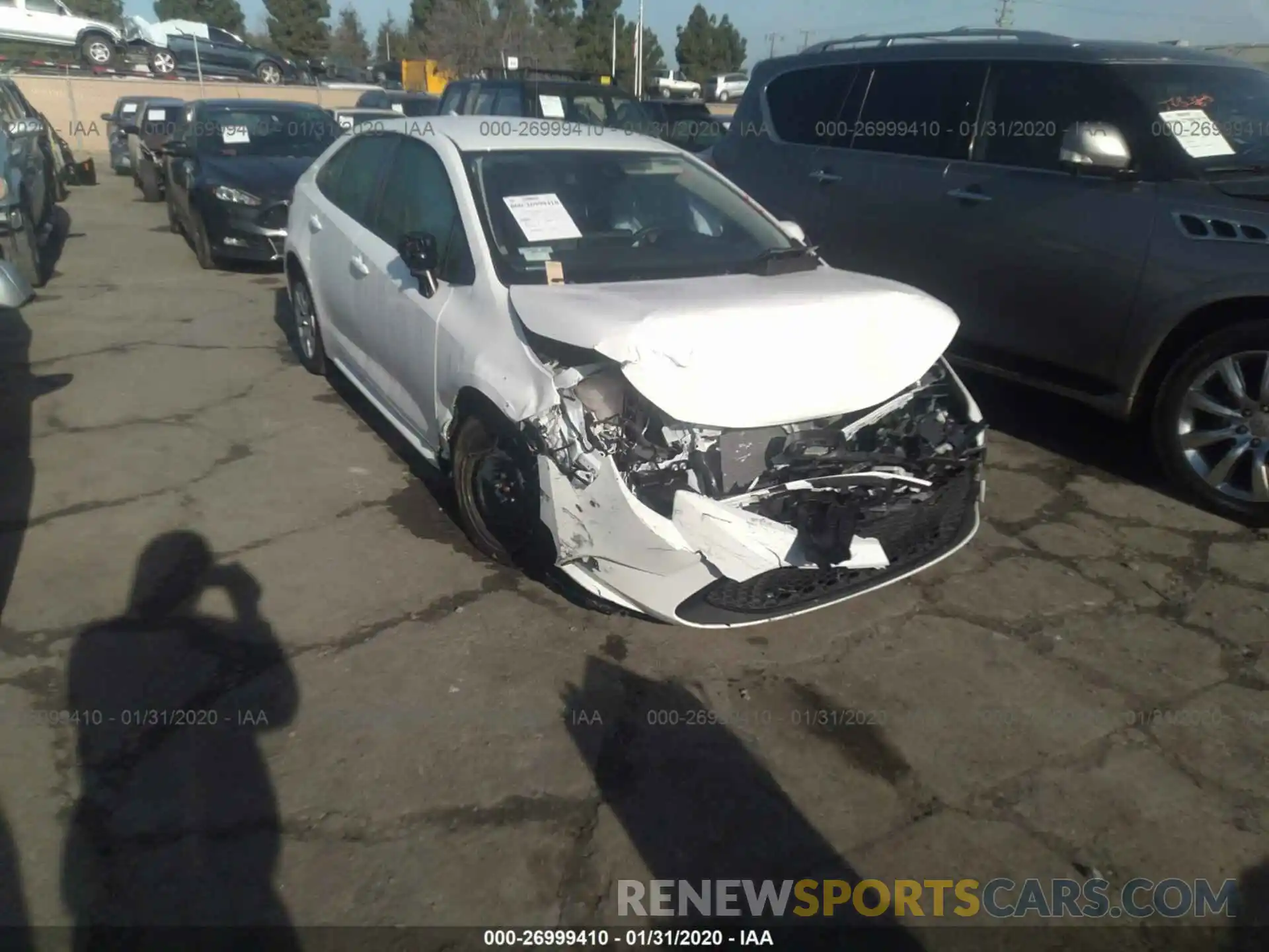 1 Photograph of a damaged car JTDEPRAE0LJ018769 TOYOTA COROLLA 2020