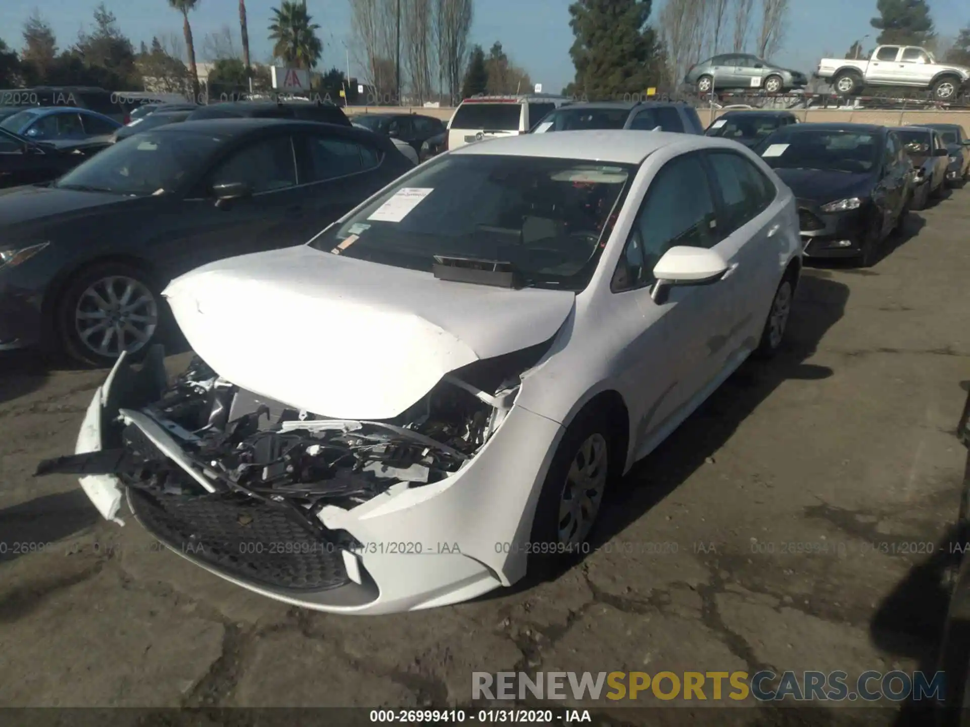 2 Photograph of a damaged car JTDEPRAE0LJ018769 TOYOTA COROLLA 2020