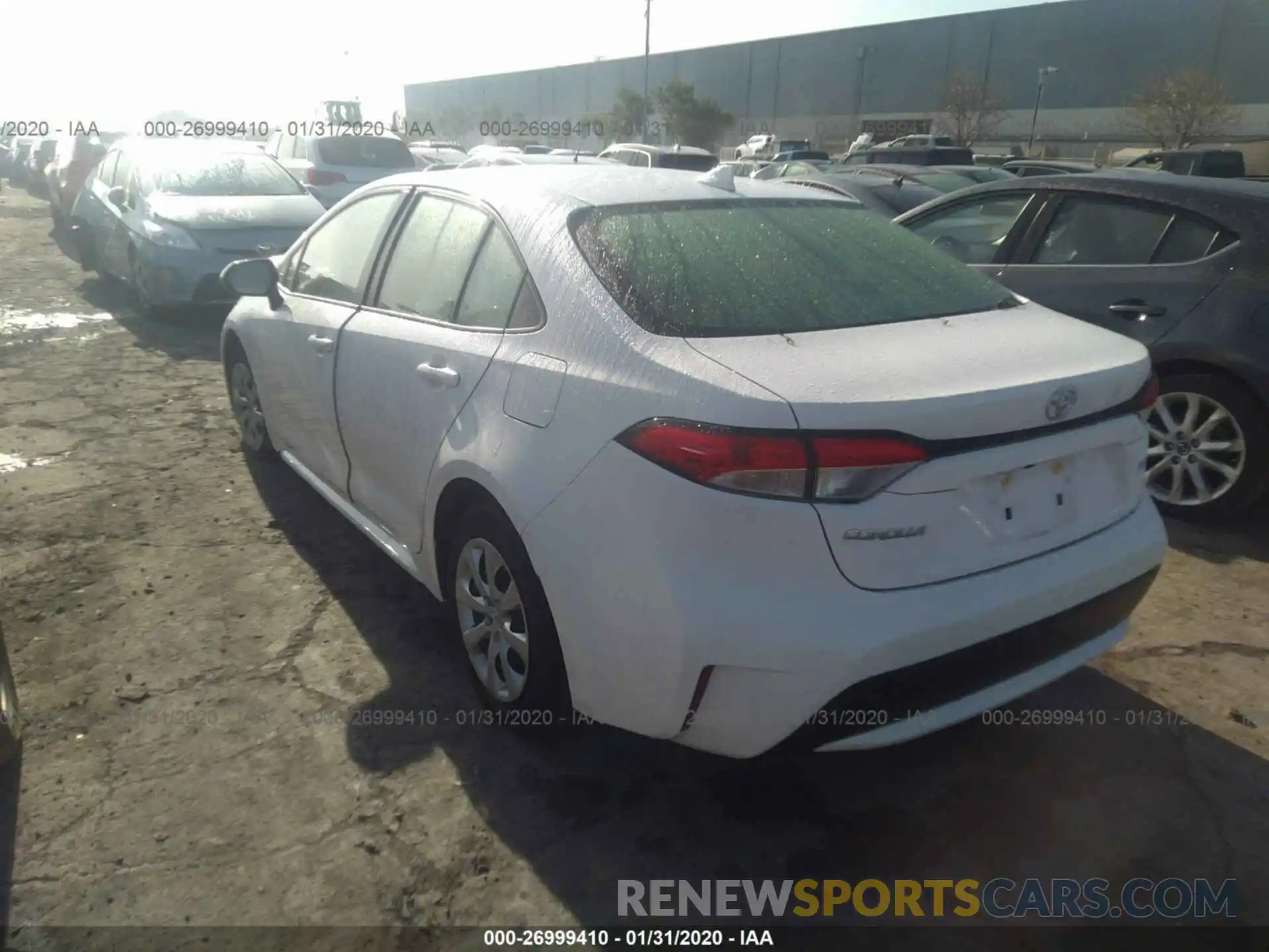 3 Photograph of a damaged car JTDEPRAE0LJ018769 TOYOTA COROLLA 2020