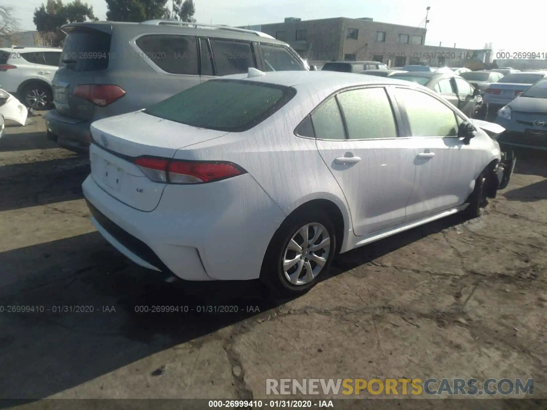 4 Photograph of a damaged car JTDEPRAE0LJ018769 TOYOTA COROLLA 2020