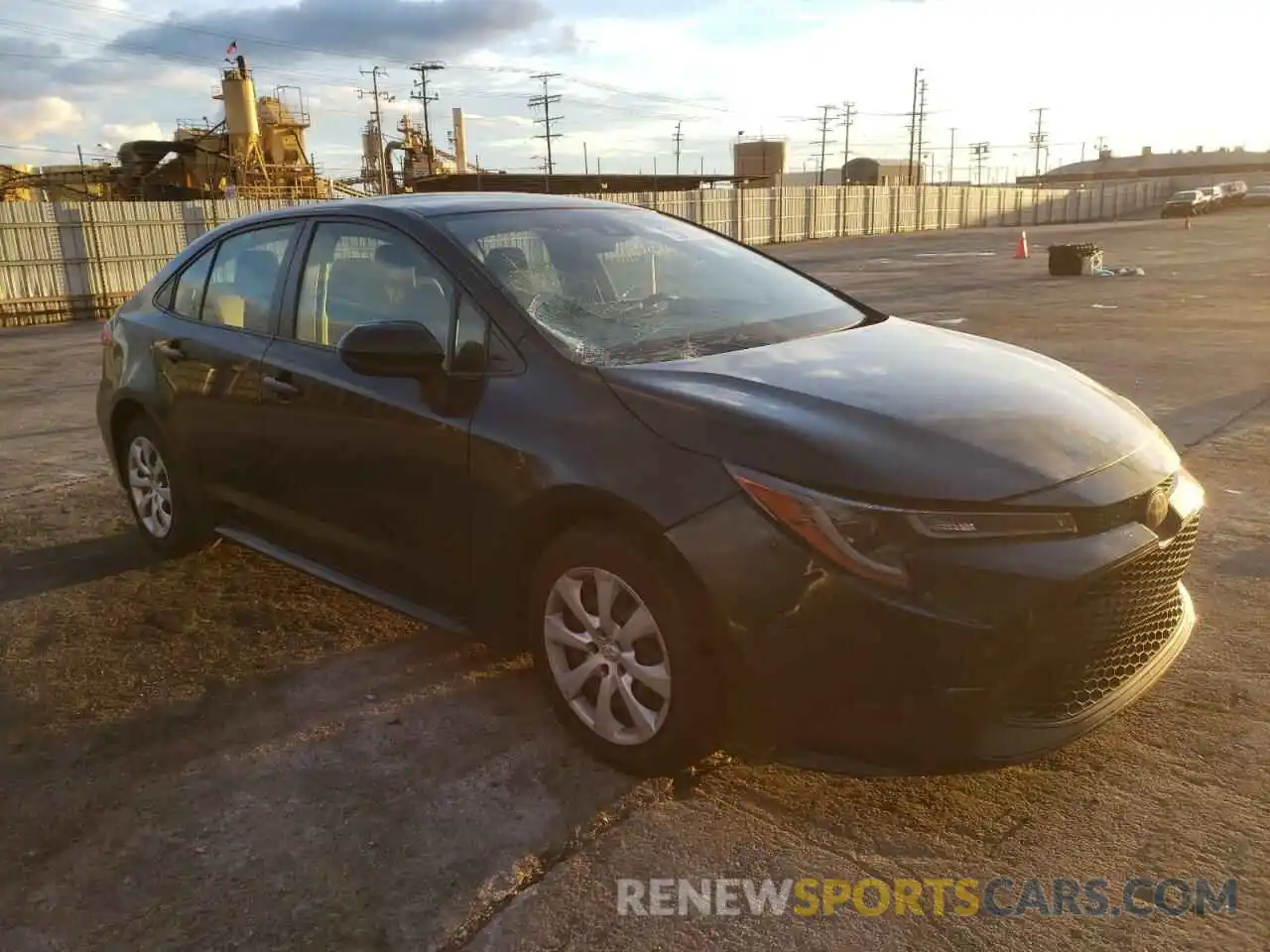 1 Photograph of a damaged car JTDEPRAE0LJ019338 TOYOTA COROLLA 2020