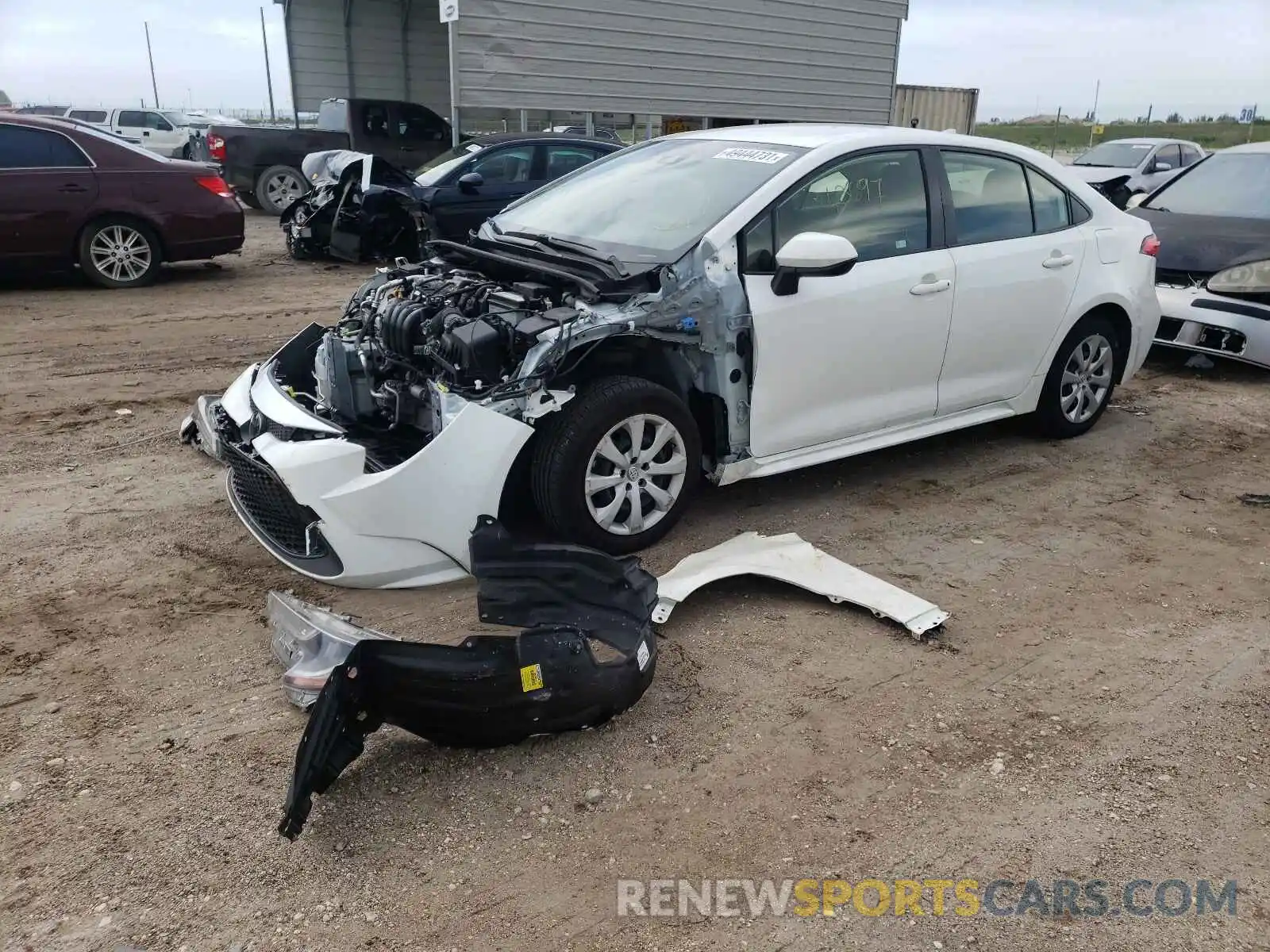 2 Photograph of a damaged car JTDEPRAE0LJ019386 TOYOTA COROLLA 2020