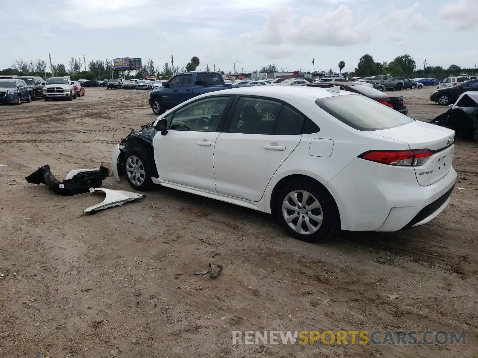 3 Photograph of a damaged car JTDEPRAE0LJ019386 TOYOTA COROLLA 2020