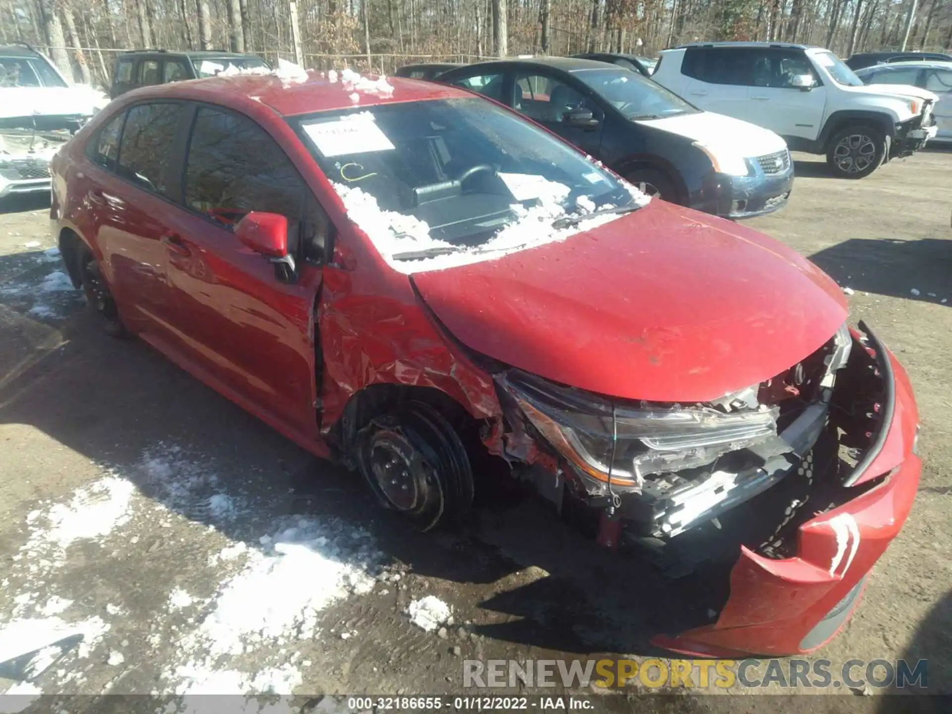 1 Photograph of a damaged car JTDEPRAE0LJ019534 TOYOTA COROLLA 2020