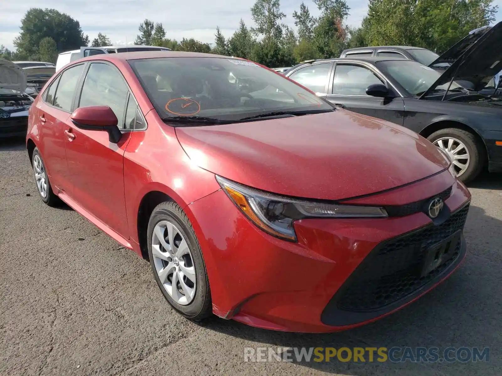 1 Photograph of a damaged car JTDEPRAE0LJ019730 TOYOTA COROLLA 2020