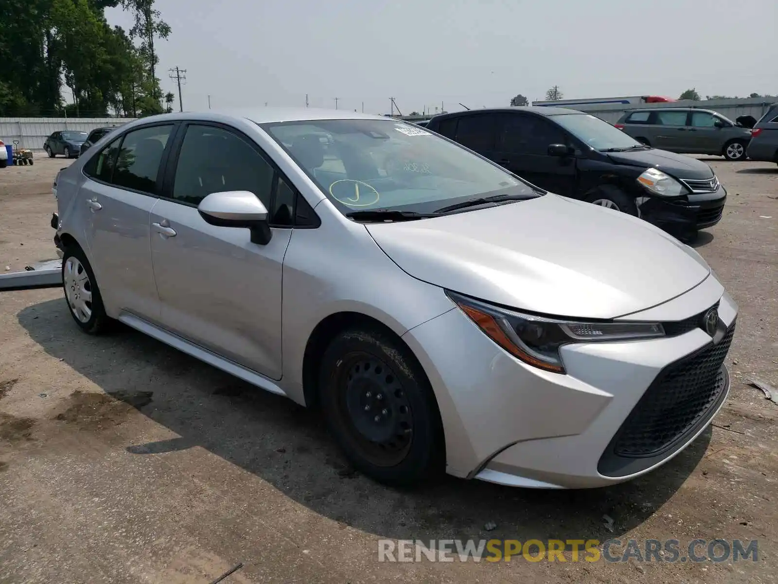 1 Photograph of a damaged car JTDEPRAE0LJ019758 TOYOTA COROLLA 2020