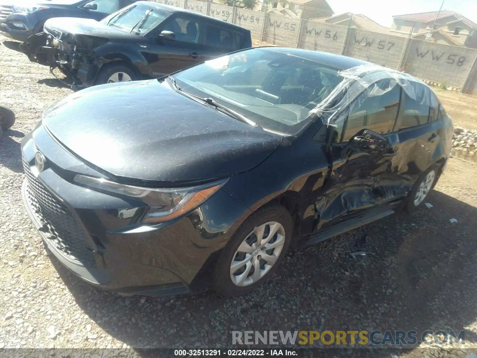 2 Photograph of a damaged car JTDEPRAE0LJ019940 TOYOTA COROLLA 2020