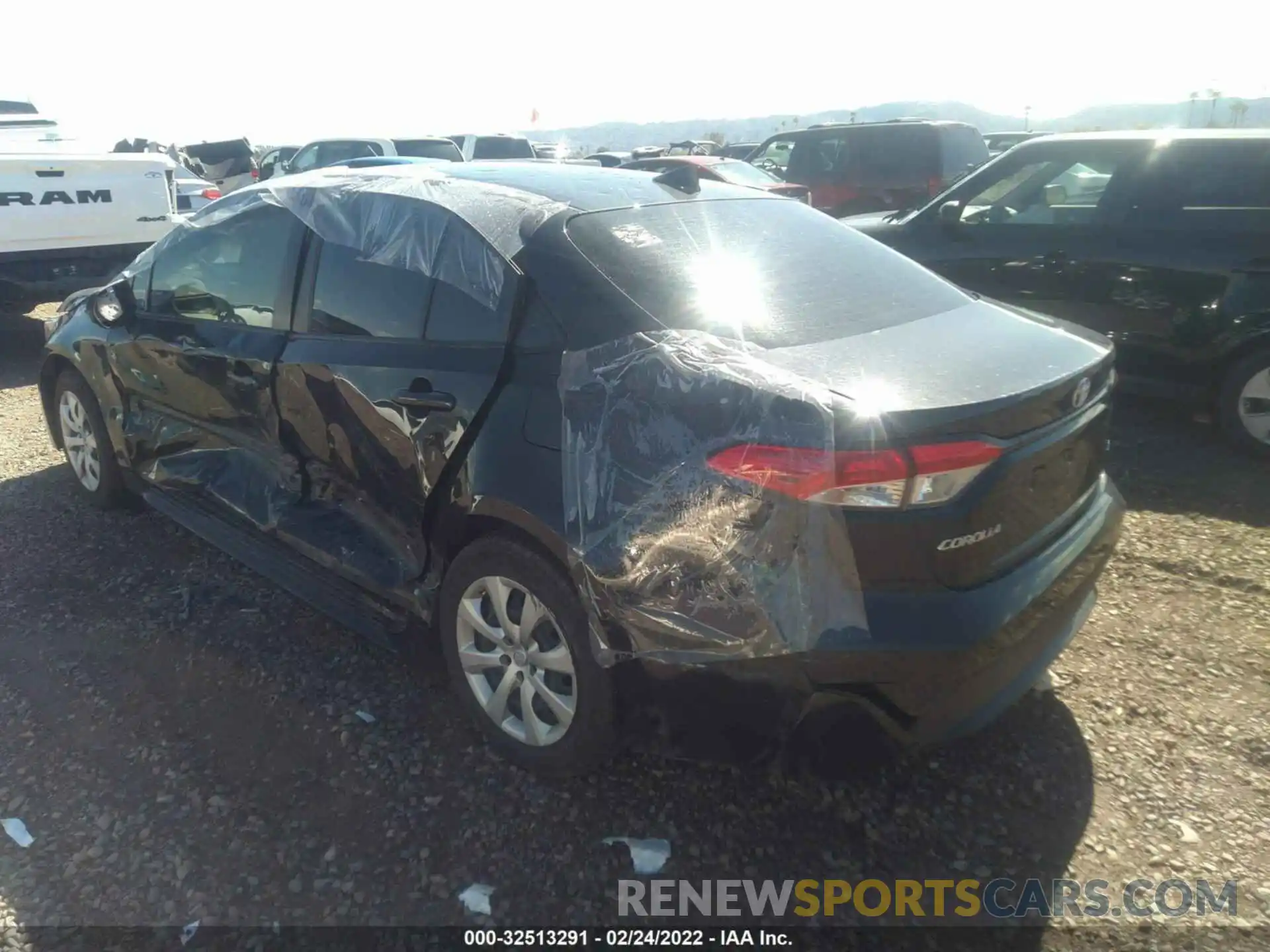 3 Photograph of a damaged car JTDEPRAE0LJ019940 TOYOTA COROLLA 2020