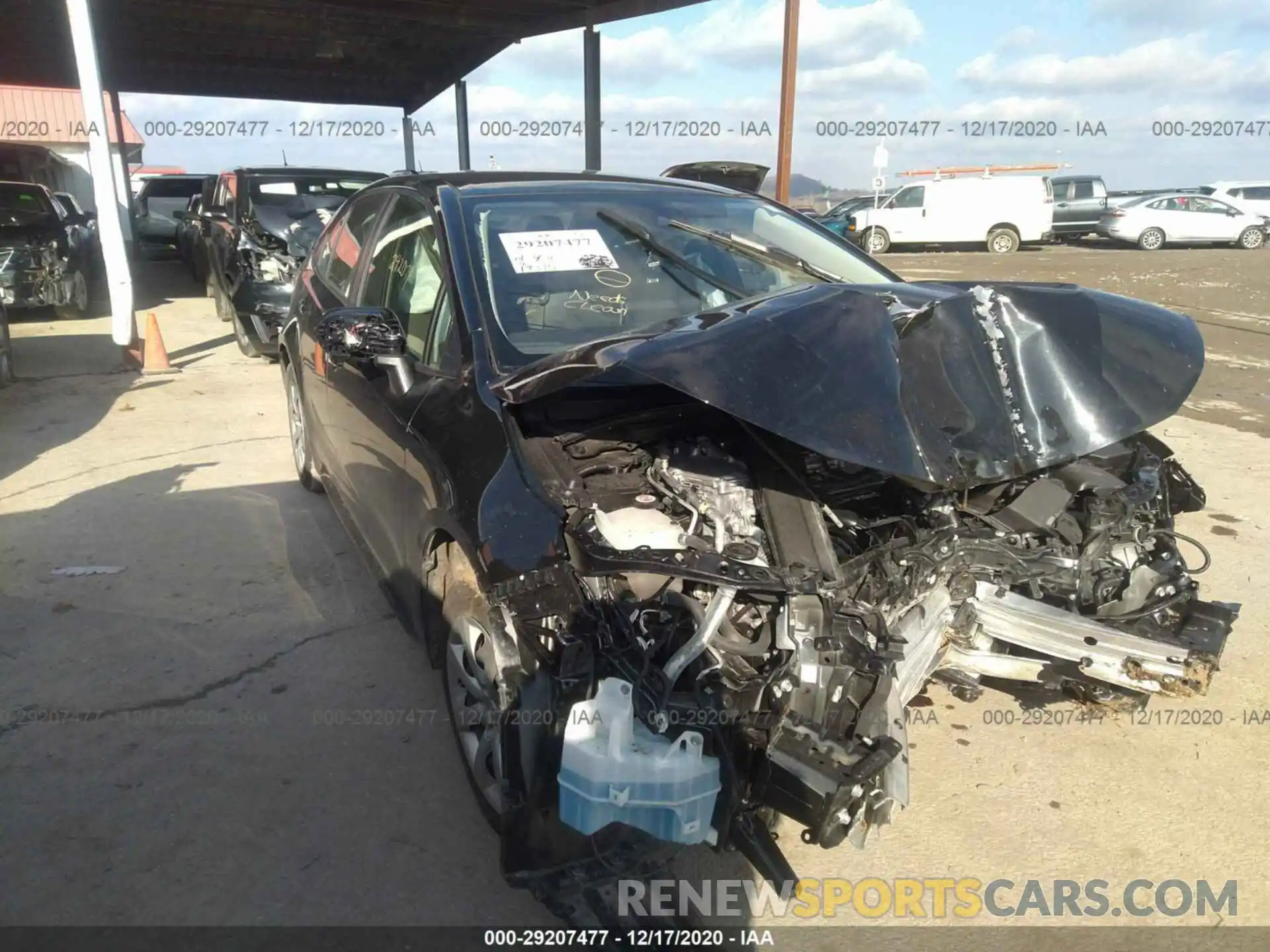 1 Photograph of a damaged car JTDEPRAE0LJ020067 TOYOTA COROLLA 2020