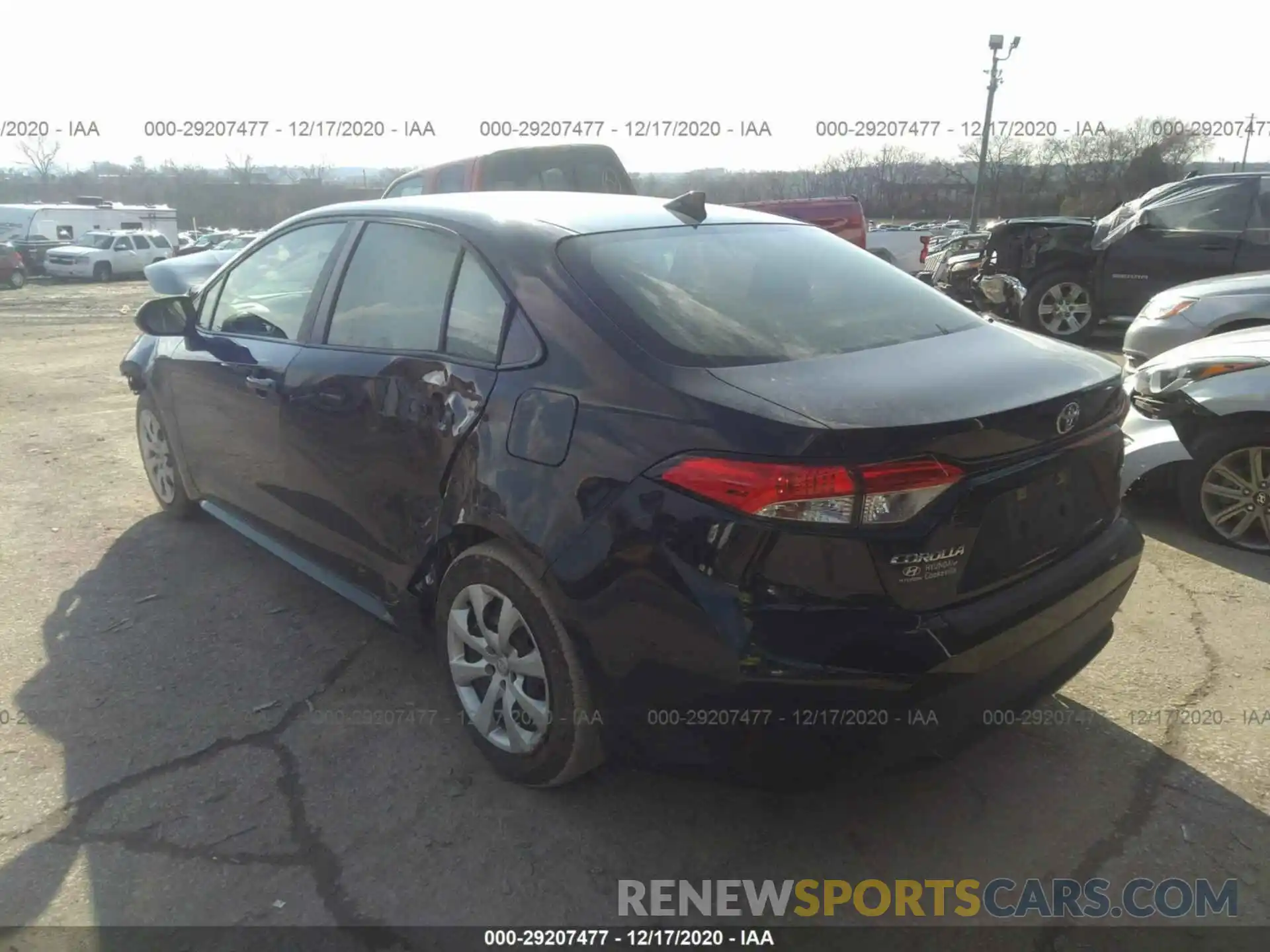 3 Photograph of a damaged car JTDEPRAE0LJ020067 TOYOTA COROLLA 2020