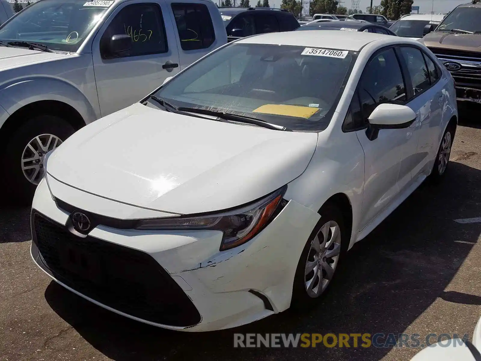 2 Photograph of a damaged car JTDEPRAE0LJ020151 TOYOTA COROLLA 2020