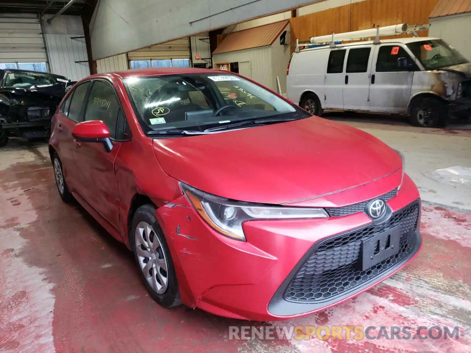 1 Photograph of a damaged car JTDEPRAE0LJ020277 TOYOTA COROLLA 2020