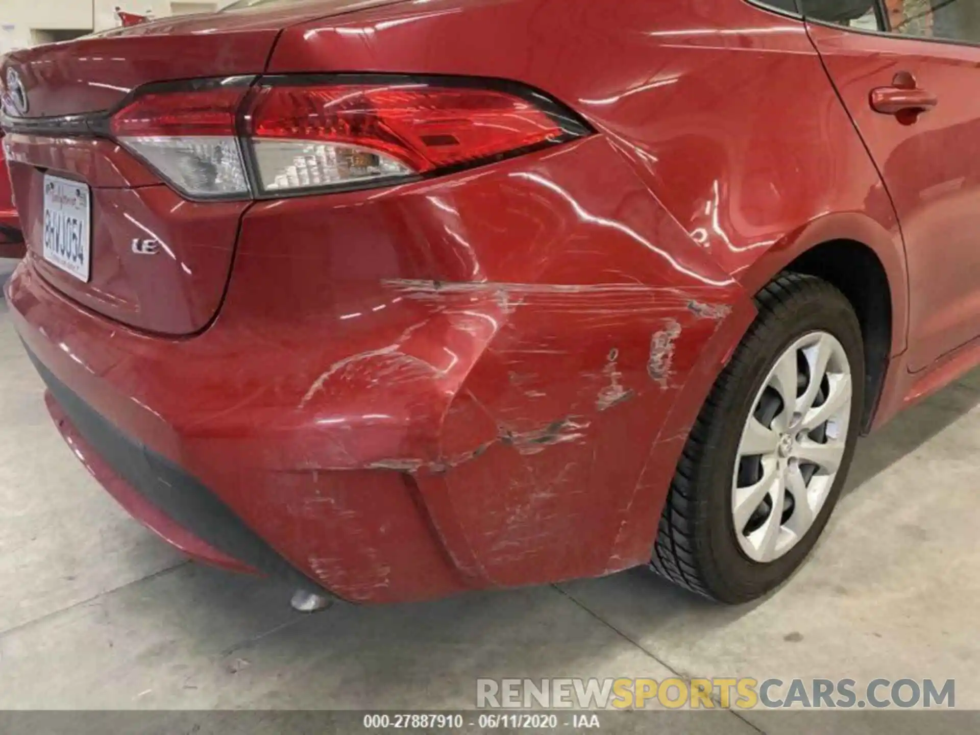 7 Photograph of a damaged car JTDEPRAE0LJ020702 TOYOTA COROLLA 2020