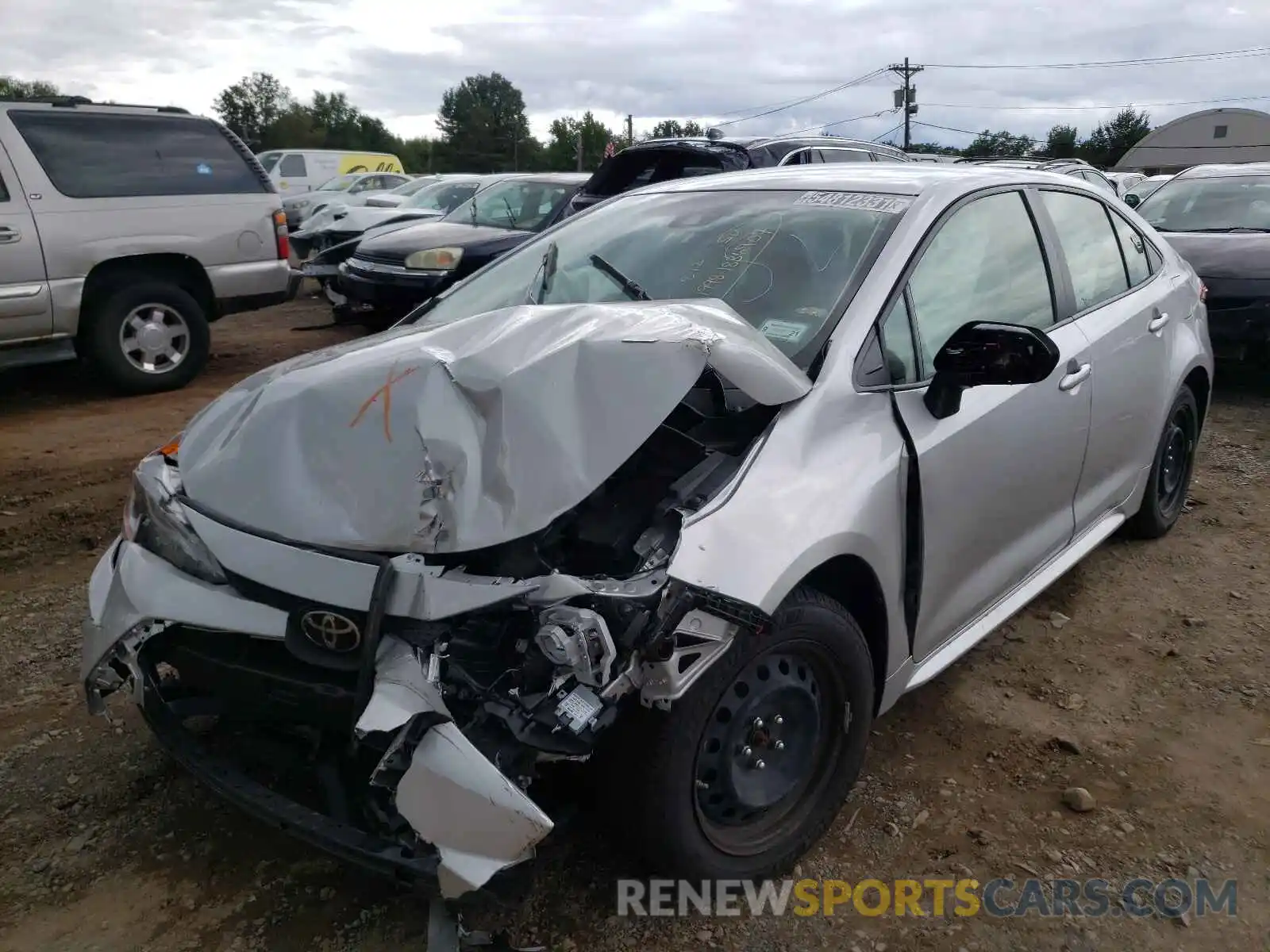 2 Photograph of a damaged car JTDEPRAE0LJ020912 TOYOTA COROLLA 2020