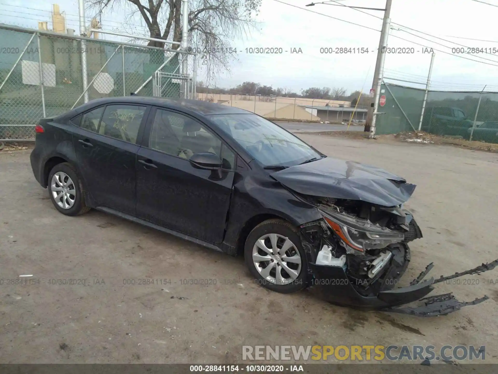 1 Photograph of a damaged car JTDEPRAE0LJ021056 TOYOTA COROLLA 2020