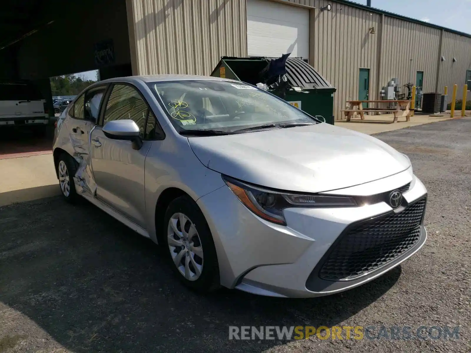 1 Photograph of a damaged car JTDEPRAE0LJ021252 TOYOTA COROLLA 2020