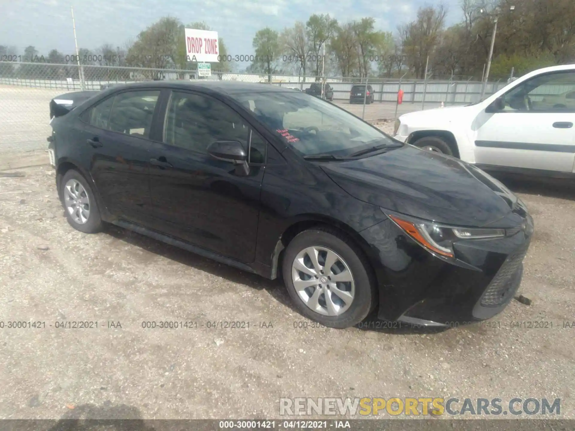 1 Photograph of a damaged car JTDEPRAE0LJ021333 TOYOTA COROLLA 2020