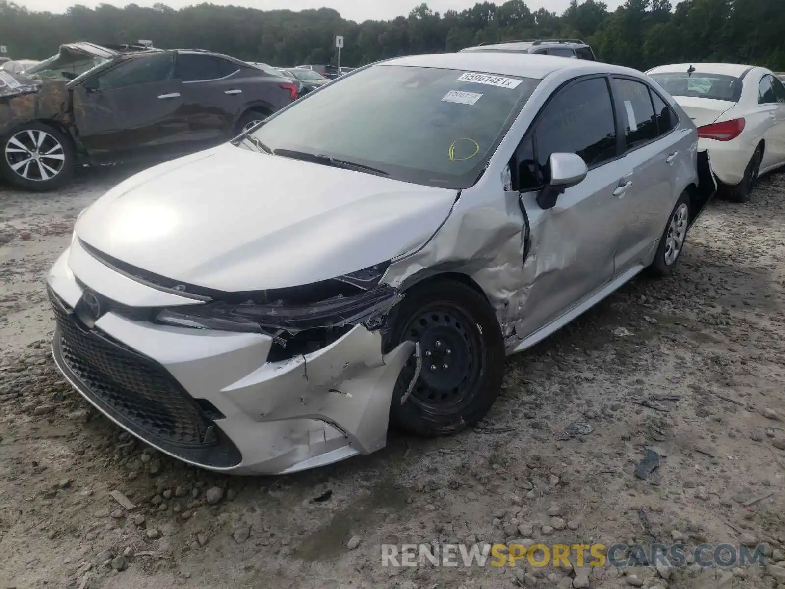 2 Photograph of a damaged car JTDEPRAE0LJ021400 TOYOTA COROLLA 2020