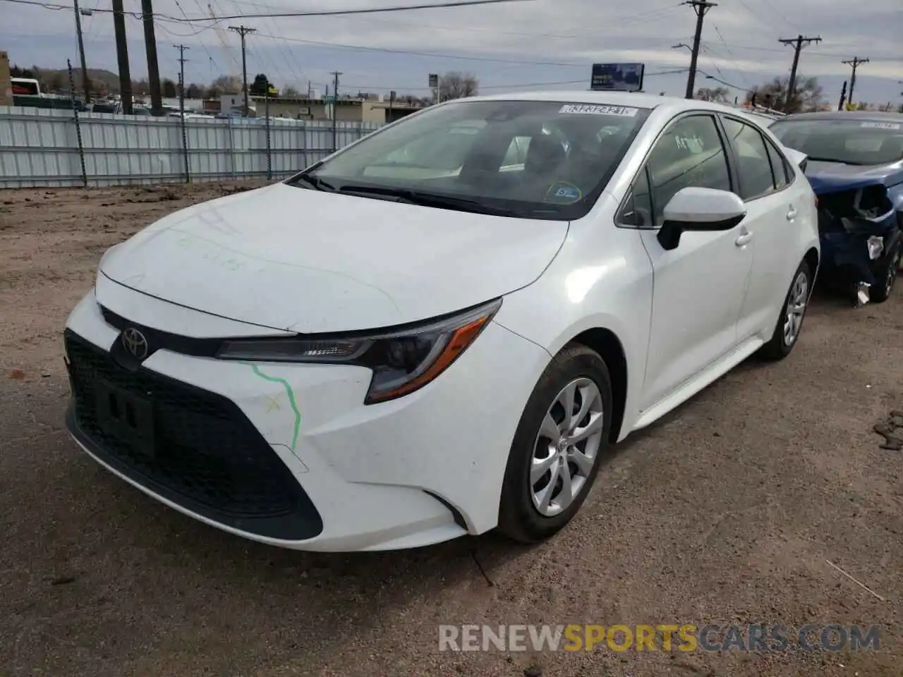 2 Photograph of a damaged car JTDEPRAE0LJ021736 TOYOTA COROLLA 2020