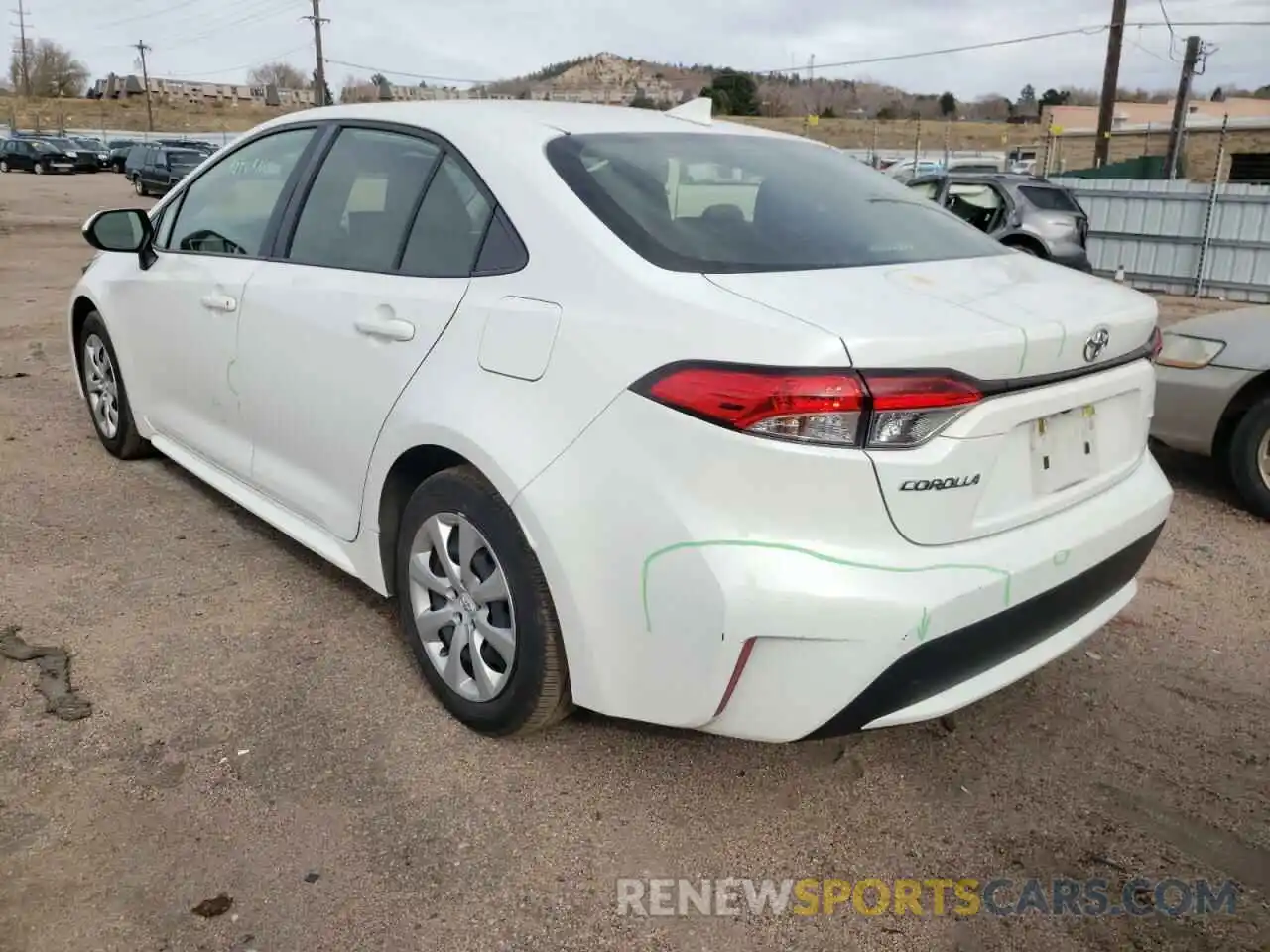 3 Photograph of a damaged car JTDEPRAE0LJ021736 TOYOTA COROLLA 2020