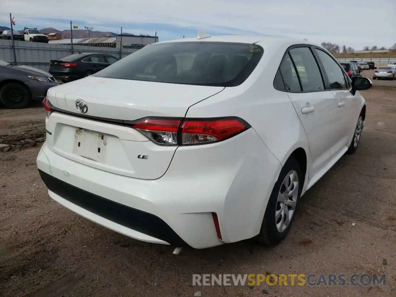 4 Photograph of a damaged car JTDEPRAE0LJ021736 TOYOTA COROLLA 2020